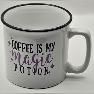 Coffee Is My Magic Potion Mug – Camp Style Witchy Ceramic Coffee Cup